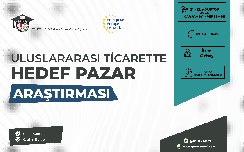 ULUSLARARASI TİCARETTE HEDEF PAZAR ARAŞTIRMASI